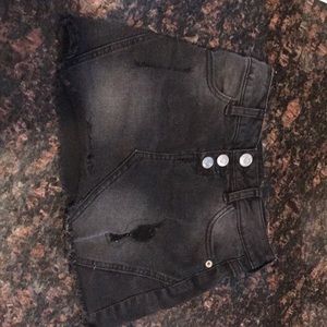 Justice black jean skirt